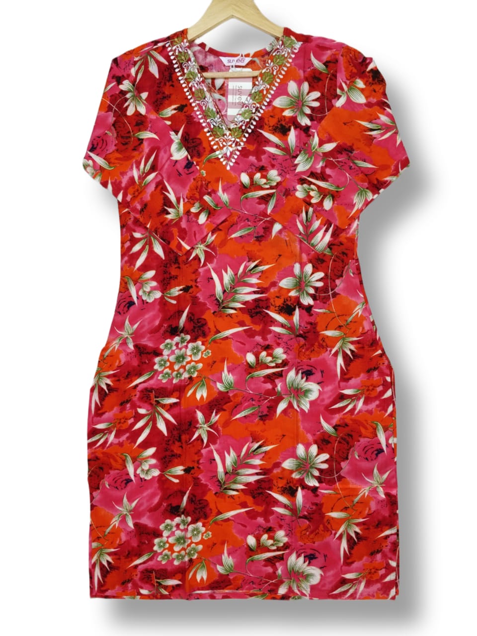 PRINTED RAYON & MODAL SILK KURTI